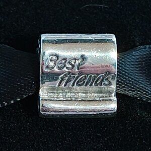 Authentic Pandora Best Friends Scroll Charm 790512 Sterling Silver